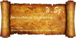 Weiszberg Szabolcs névjegykártya